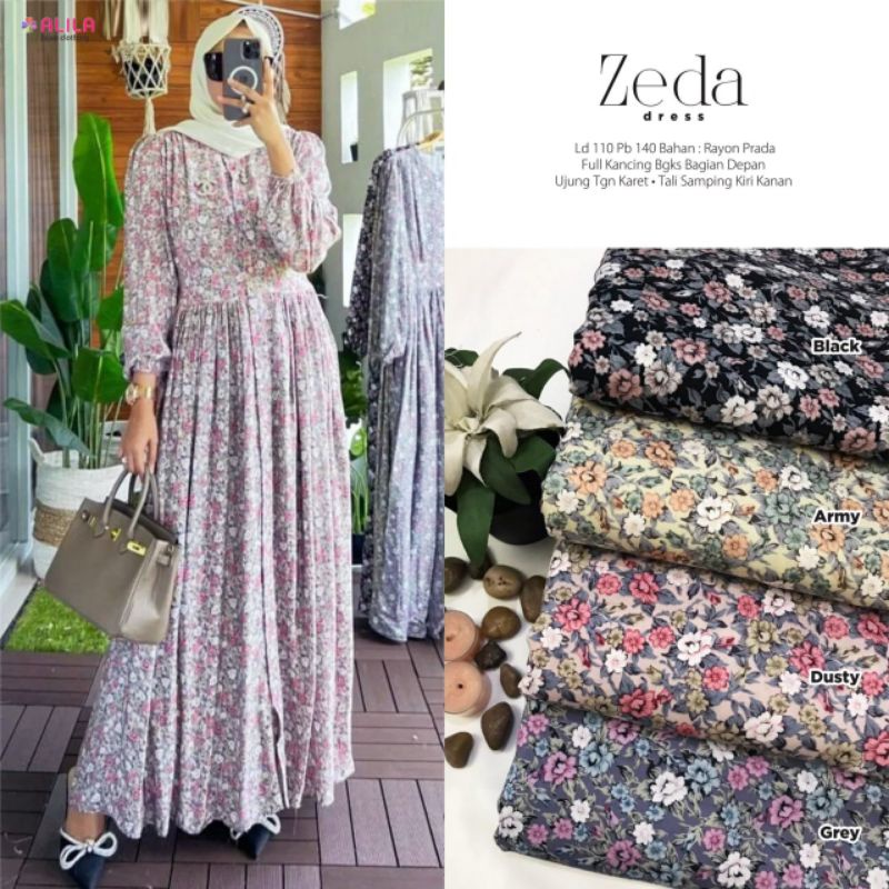 ZEDA DRESS ORI BY ALILA //DRESS CANTIK BIKIN LANGSING