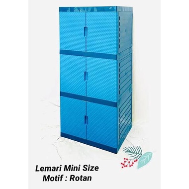 

lemari pakaian plastik susun 3 rotan mini multiplast stock ready