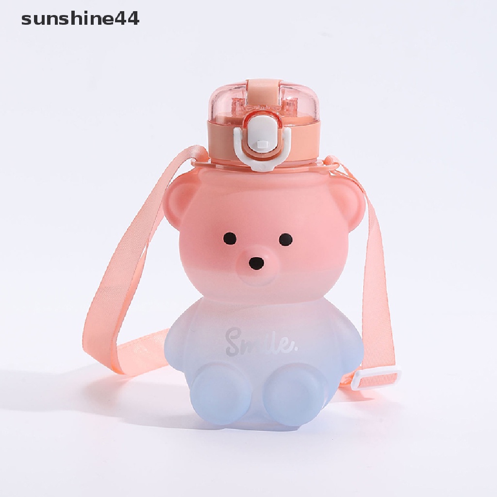 Sunshine Botol Minum Anak Portable Desain Beruang Lucu Kapasitas 800ML Untuk Olahraga / Travel