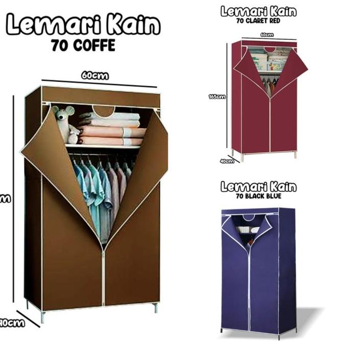 Lemari Pakaian Plastik Portable Import 2 Sisi Praktis Premium-105Nt
