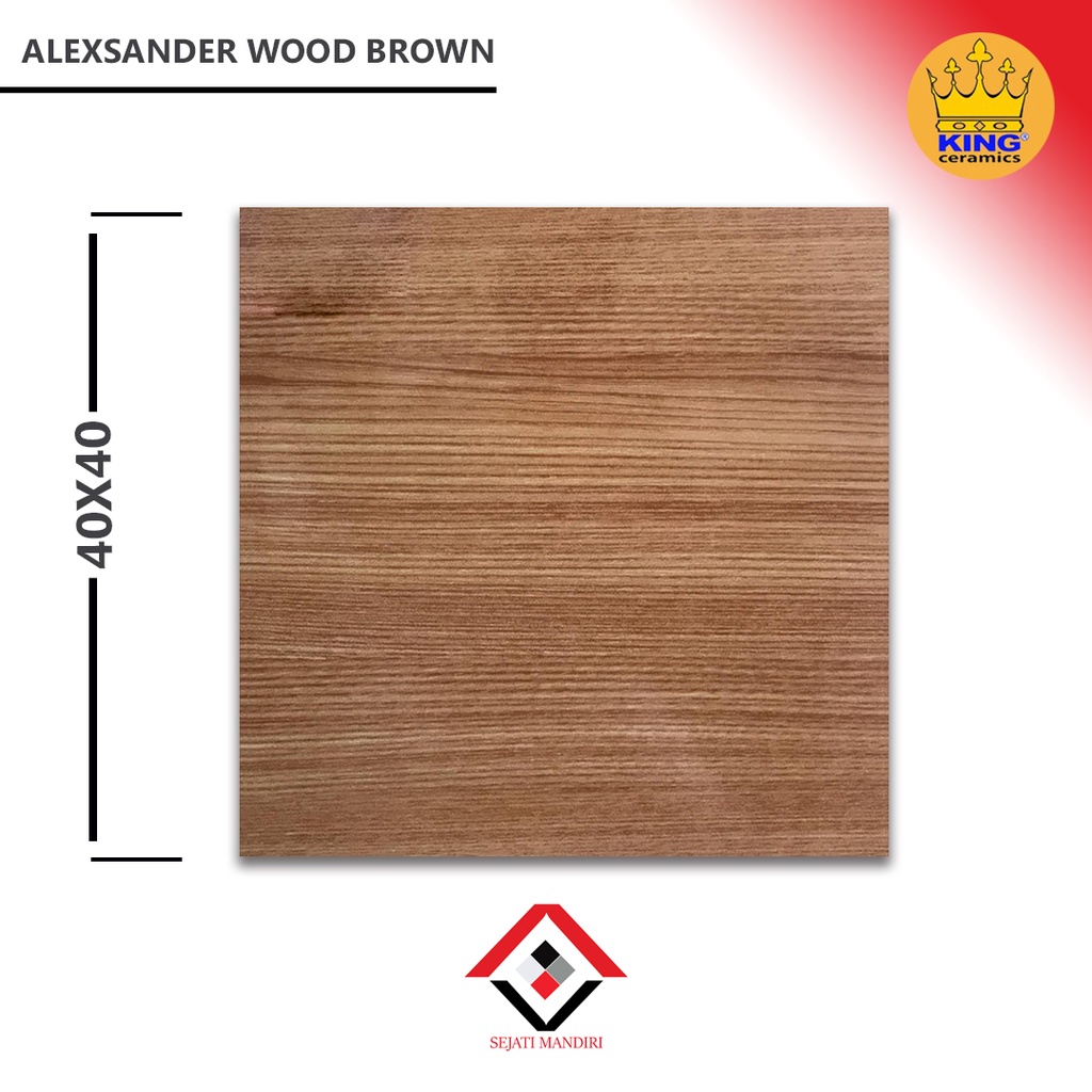 keramik 40x40 - motif kayu - king alexander wood brown