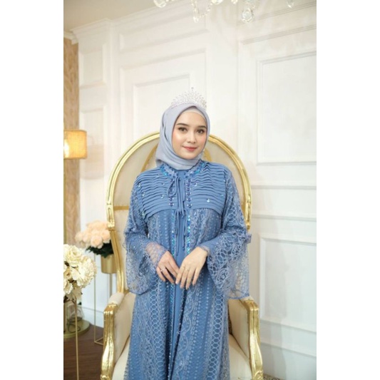 Gamis Cardigan Ashena Belanda  Original Butik