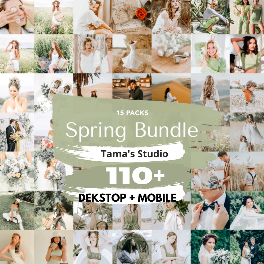 110+ Spring Bundles Lightroom Preset in 15 Packs Moblie IOS/Android &amp; Dekstop