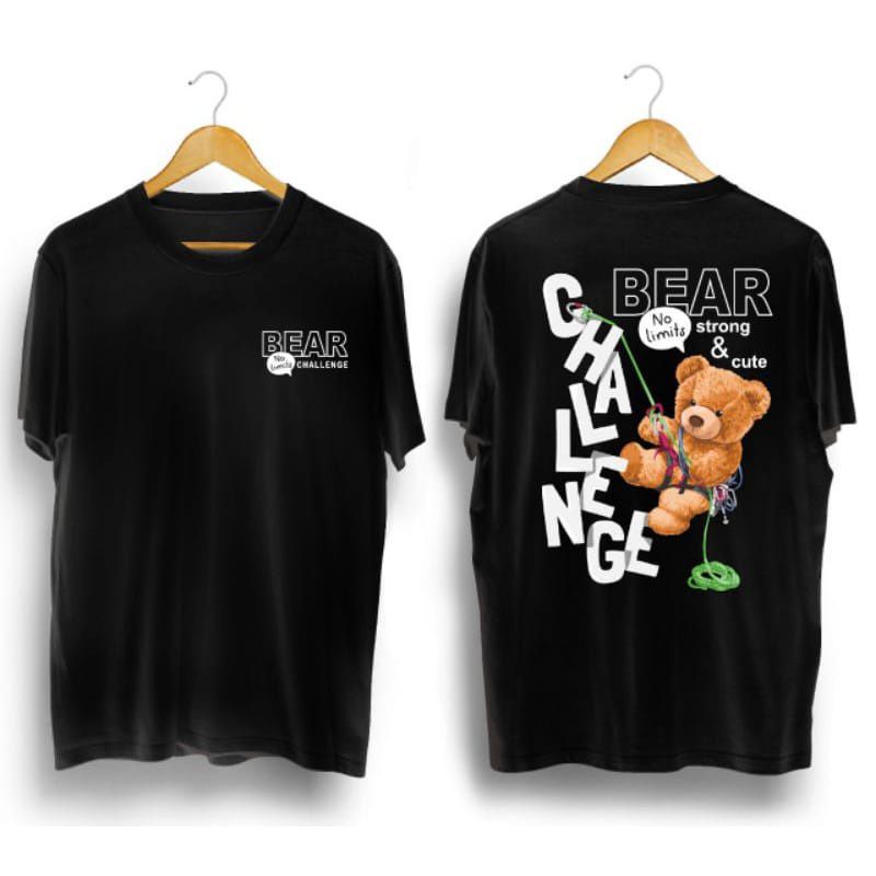 Arifirn Challenge Bear - Kaos Oversize Wanita dan Pria Murah