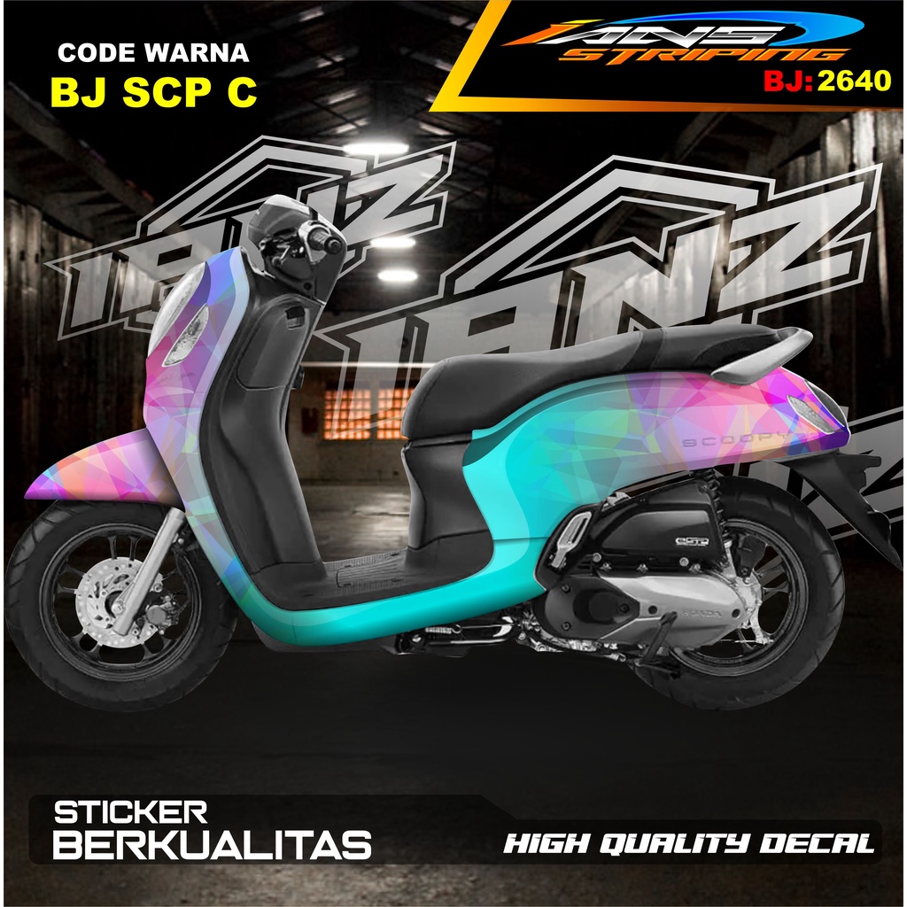 STICKER HONDA SCOOPY FULL BODY NEW DESAIN LIMITED EDITION / STICKER VARIASI SCOOPY TERBARU  / STICKER SCOOPY