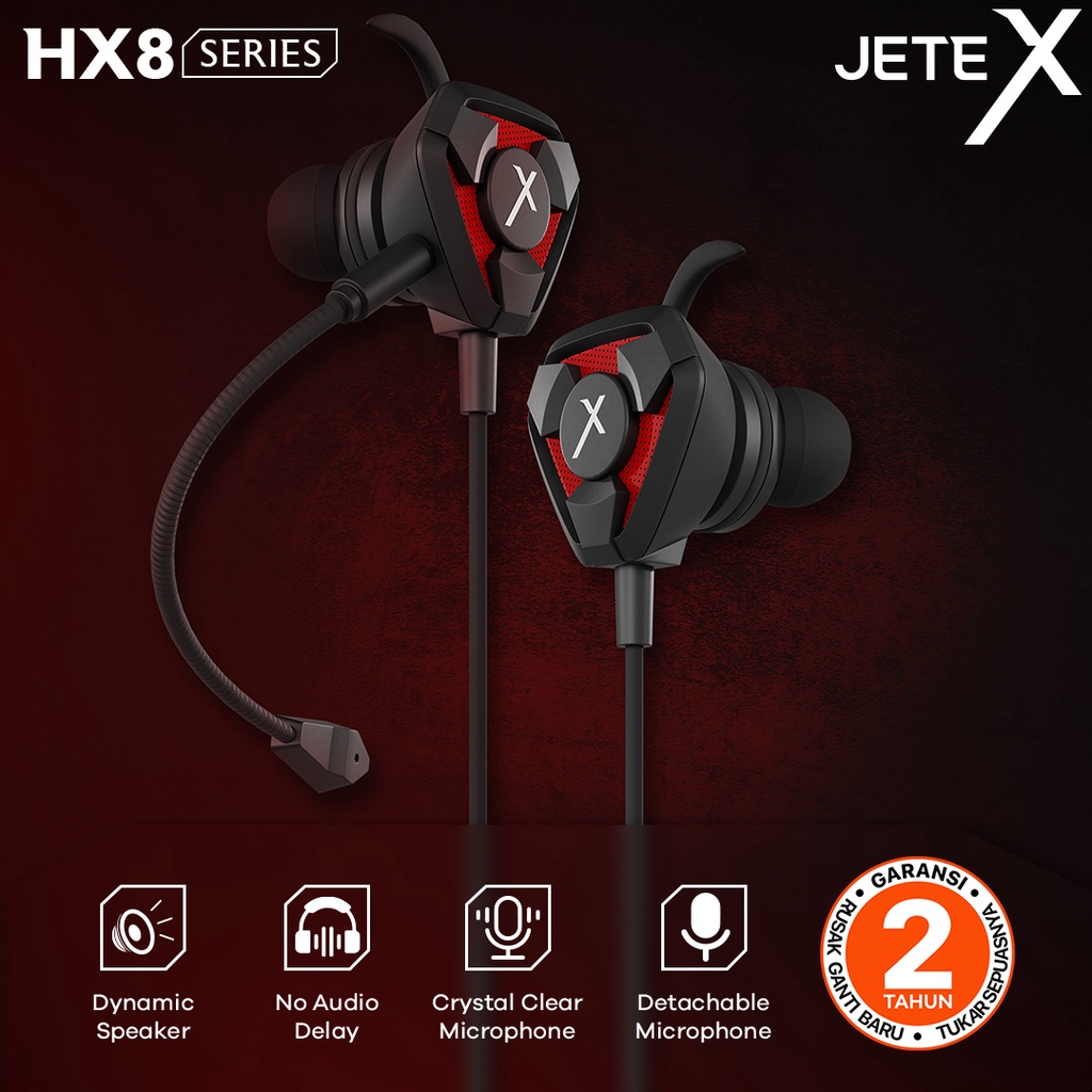 Headset Gaming Mic Earphone Gaming JETEX HX8 - Garansi 2 Tahun