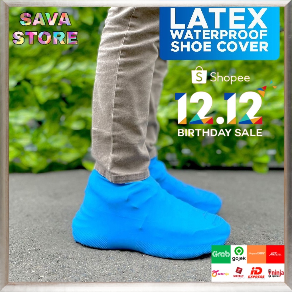 SARUNG PELINDUNG SEPATU LATEX WATERPROOF SHOE COVER AWET DAN AMPUH ANTI AIR ANTI SLIP