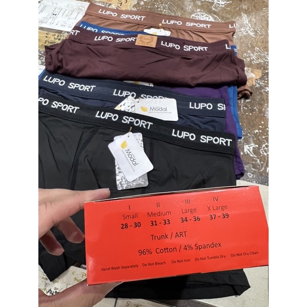 (3pcs) celana dalam boxer pria LUPO BF 8866 sport MODAL original TERMURAH