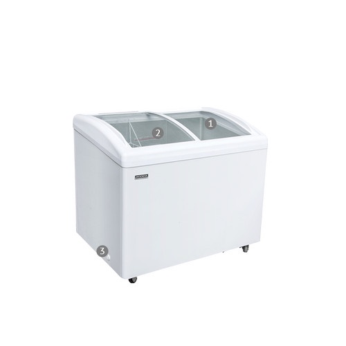 Chest Freezer Modena MC-0335 - 336 Liter Conserva - Sliding Glass