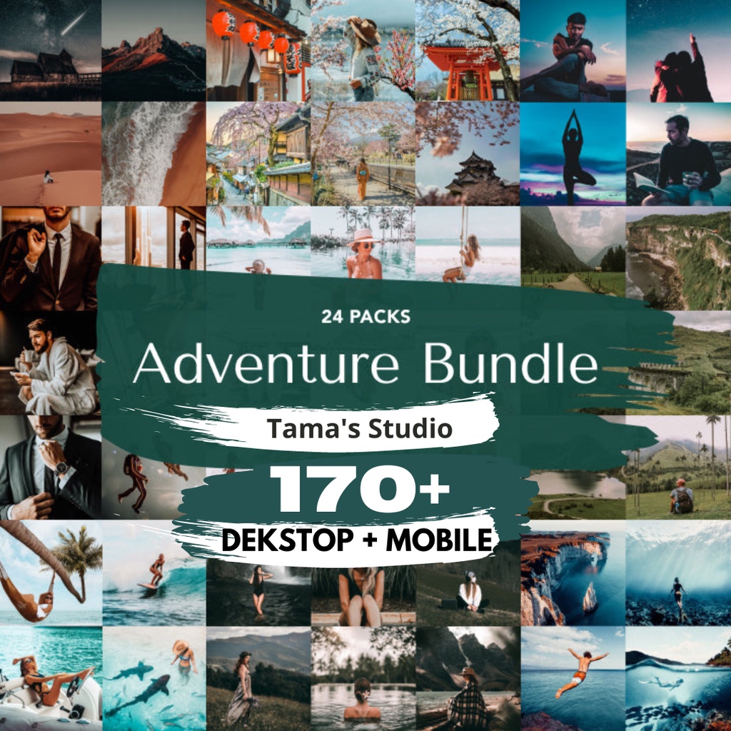 170+ The Adventure Bundle Lightroom Preset 24 Packs Preset Mobile IOS/Android &amp;Dekstop