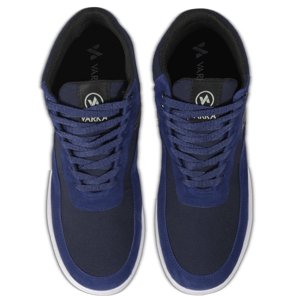 Sepatu Sneakers Pria V 51113 Brand Varka Sepatu Kets Tinggi Kuliah Kerja Hangout - Navy