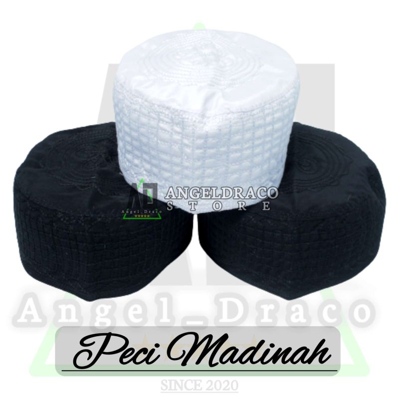 Peci Madinah / Kopiah Madinah / Kopiyah Madinah / Peci Haji / Peci Bordir / Peci Hitam / Peci Putih
