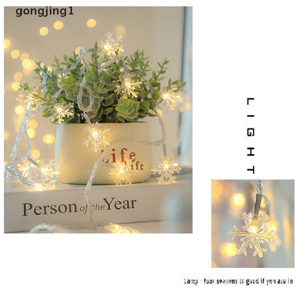 Lampu String LED Bentuk Snowflake Untuk Dekorasi Pesta