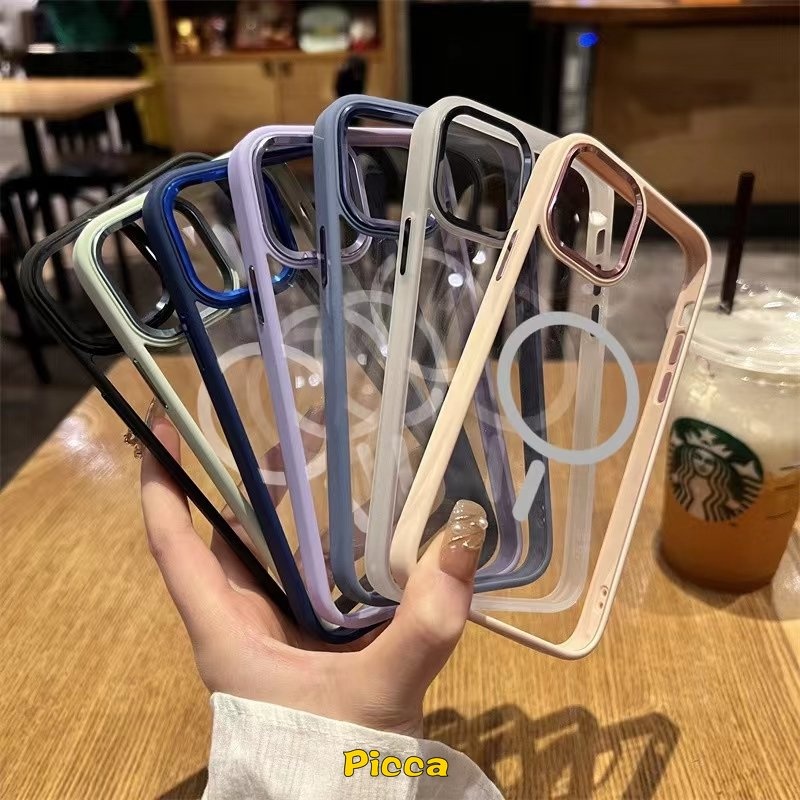 Macaron Case Untuk Samsung A04s A14 A13 A03 A03s A12 A32 A73 A21s A52 A53 A31 A20s A50s A11 A02s A52s A33 A50 A30s A23 A22 A72 A70 A20s A71 3-in-1 Clear Protect Shockproof Soft Case