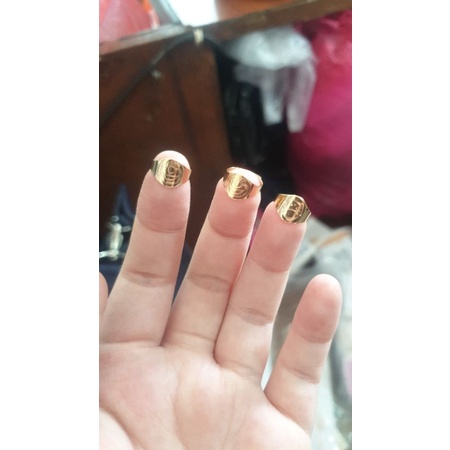 cincin bayi laki perempuan unisex polos karakter kartun emas asli 700 70% 16K kado