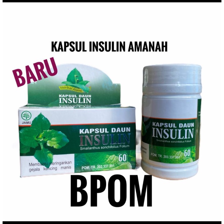 Kapsul Daun Insulin untuk Diabetes 60 kapsul