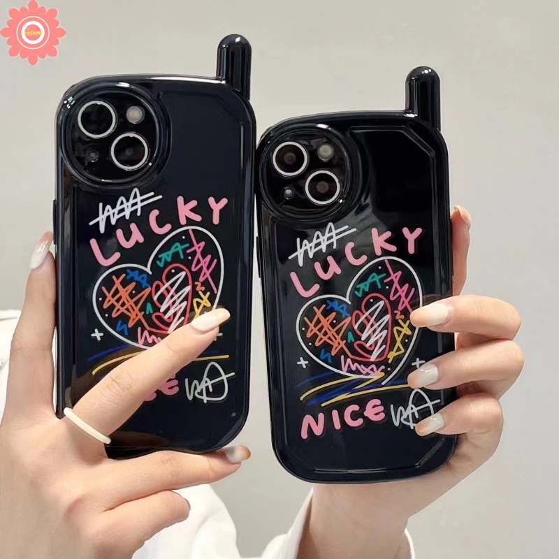 Soft Case Desain Kartun Graffiti Gaya Retro Untuk iPhone 11 12 13 14 Pro MAX XR 7 8 Plus X XS MAX