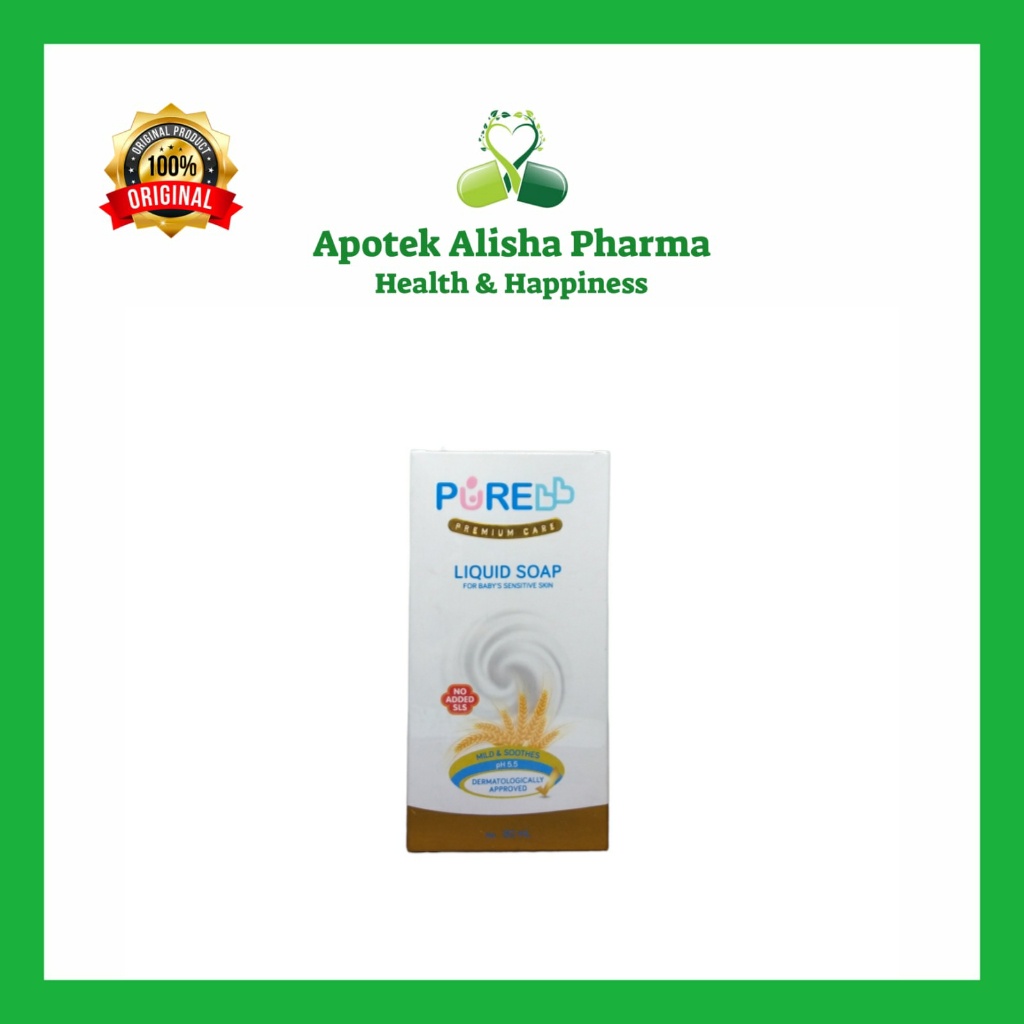 PURE BABY LIQUID SOAP 80 ml - Sabun Mandi Cair Kulit Bayi Sensitif/Iritasi Kulit/Biang Keringat/Pure Baby Sabun Mandi