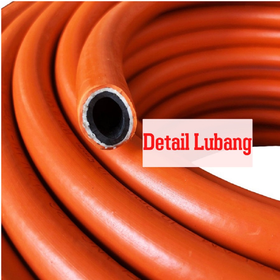 Per Meter Ecer Meteran Selang Gas Lpg Orange Anti Bocor SNI Regulator