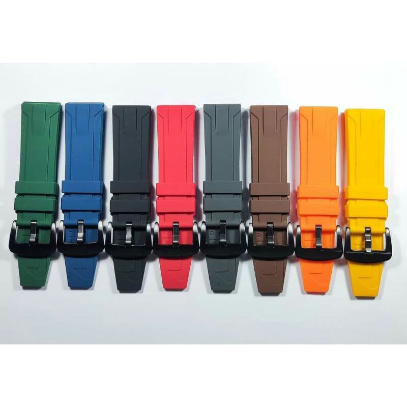 STRAP TALI JAM TANGAN EXPEDITION RUBBER 22MM 24MM 26MM TALI KARET / SILIKON FOR EXPEDITION/ALEXANDER WARNA LENGLAP