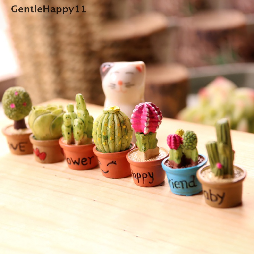 Gentlehappy 5Pcs Miniatur Dalam Pot Untuk Dekorasi Furniture Rumah Boneka Home id