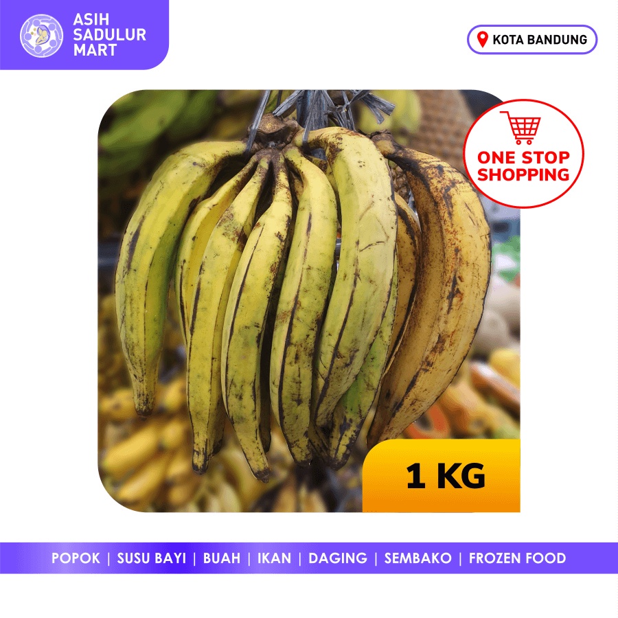 Pisang Tanduk 1kg / 500gr Promo Bandung | Asih Sadulur Mart