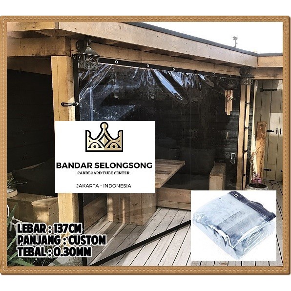 Hold Plastik Pvc Bening Krei Gazebo Outdoor Penahan Hujan Custom Meteran