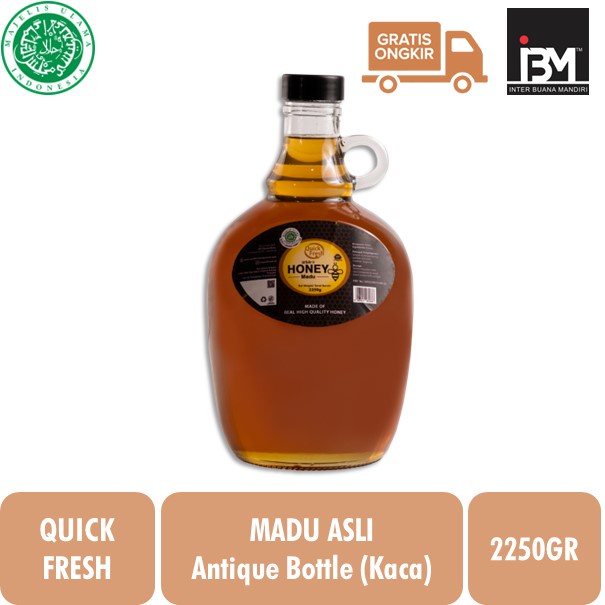 

Quick Fresh Honey / Madu Murni Asli 2250gr (Antique Bottle)