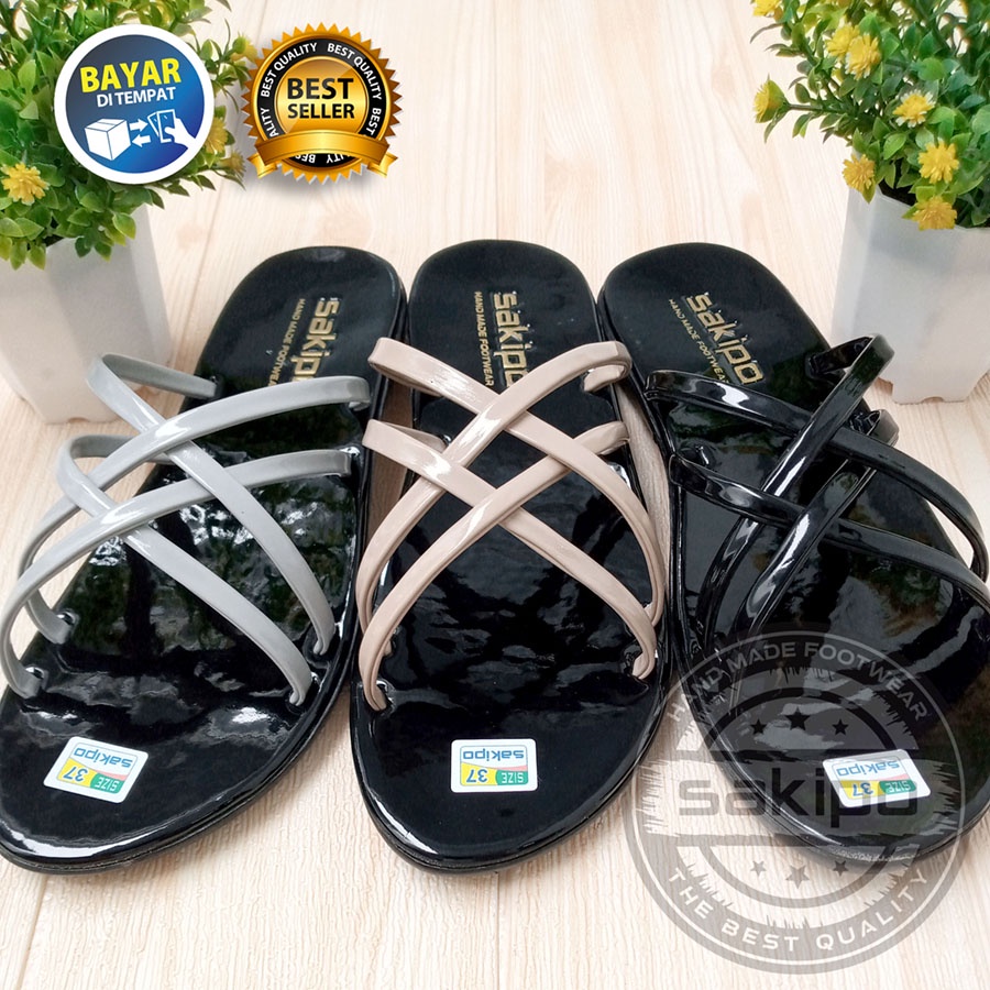 PROMO 11.11 BIG SALE !! SANDAL WANITA DEWASA ANYAM TREPES KEKINIAN / SENDAL WANITA TREPES SILANG ANYAM TRENDI / SANDAL REMAJA MURAH DALAM RUMAH / SAKIPO