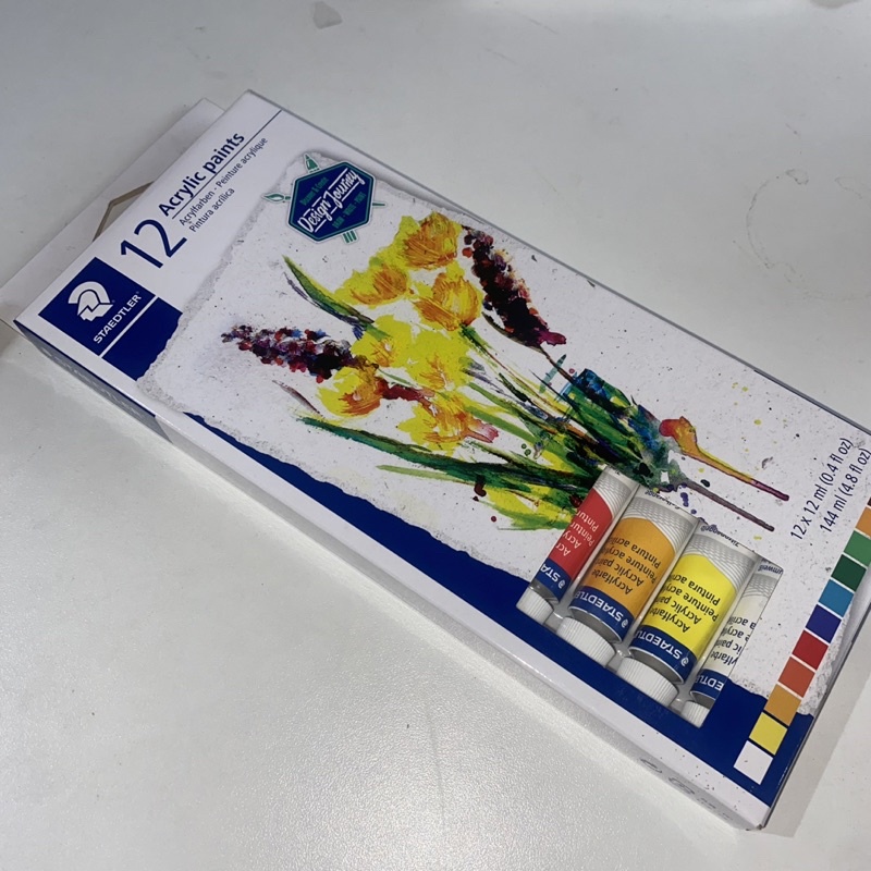 

cat lukis | Staedtler 12 Acrylic Paints Tubes