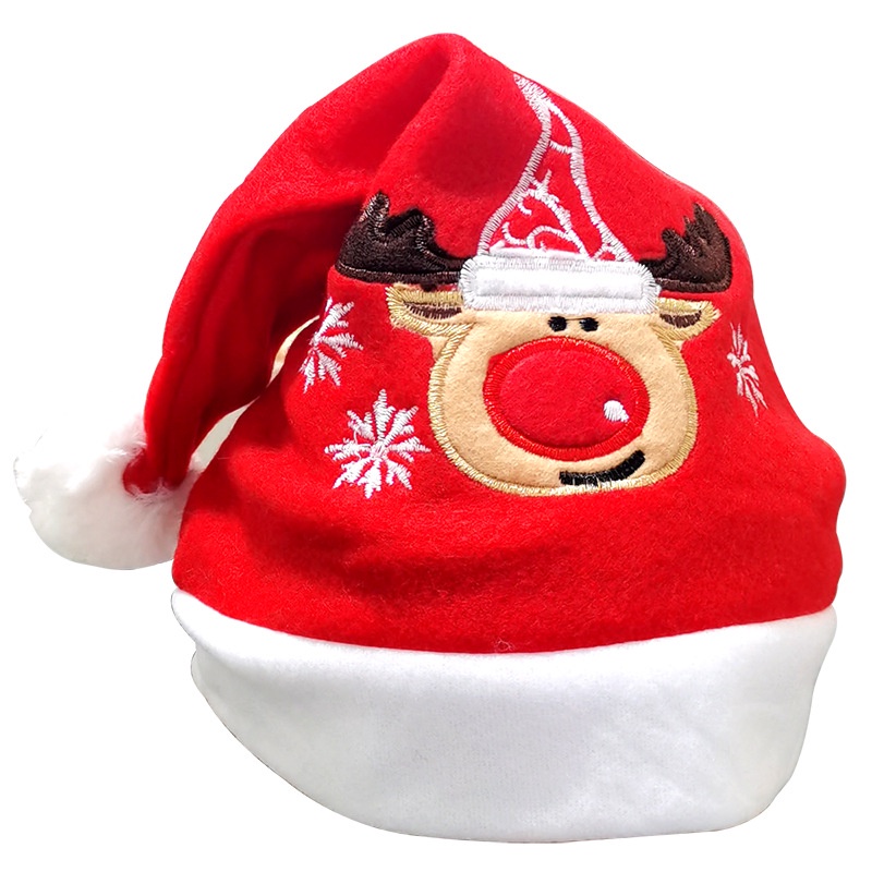 Topi Natal Santa Polos Lucu Keren dan Variasi Hiasan Bermotif Santa Rusa Snowman (KIM)