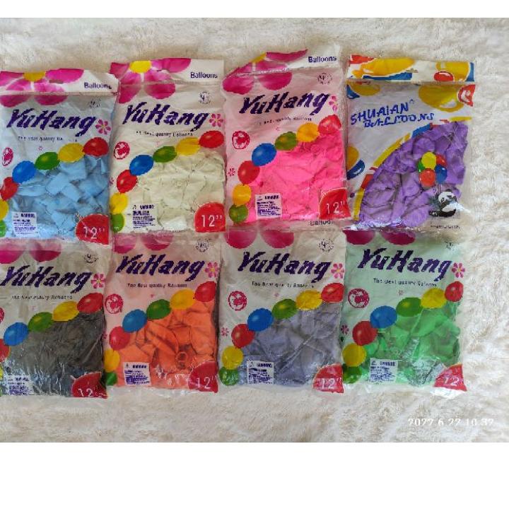 ↹ Balon latex doff/lateks warna doff 12inch grosir tebal 2,8gr isi 100pcs/pack ヽ