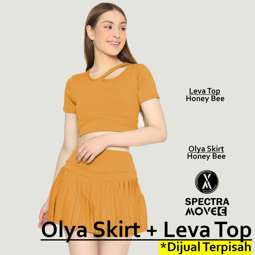 Rok celana OLYA SKIRT baju senam LEVA TOP atasan senam celana rok senam rok gym rok damce rok aerobic setelan rok