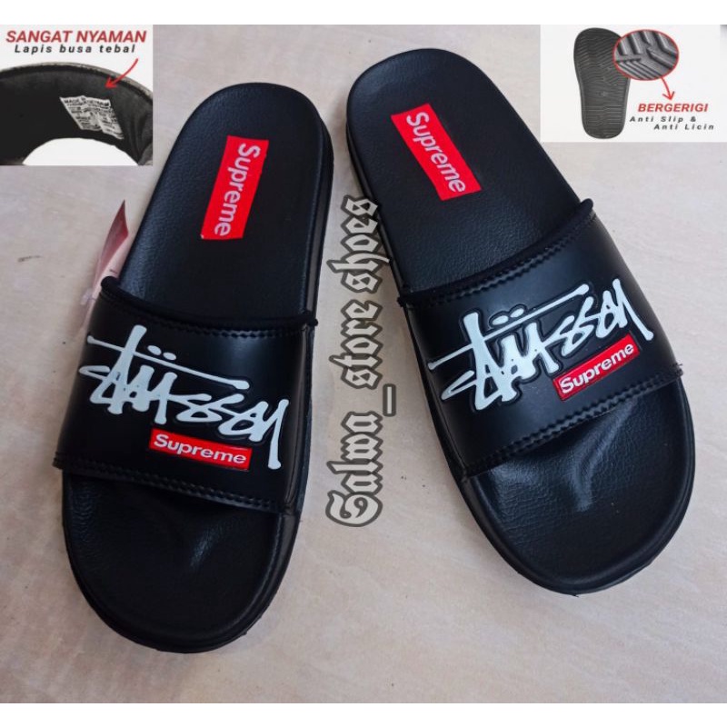 SENDAL SLIP ON/SENDAL SLIDE PRIA Dan WANITA FREE PAPERBAG