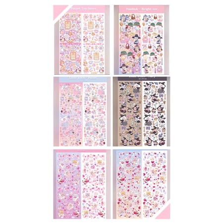 

nedear cat bear korea stiker/ stiker korea lucu kpop/ stiker deco binder toploader journal