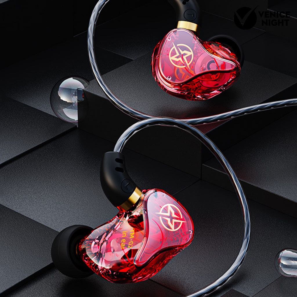 (VNEP) (Berkabel) TM02 Earphone In-Ear Stereo Headset Headphone Pengurang Kebisingan Jernih untuk Musik