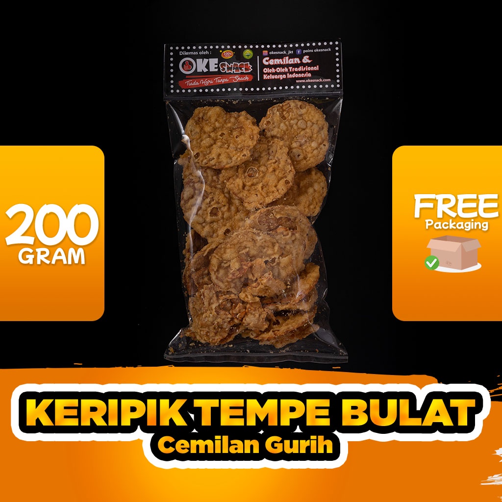 

OkeSnack Kripik Tempe Bulat Super