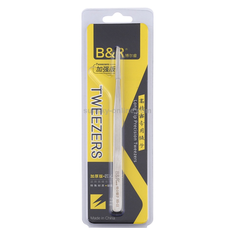 PINSET B&amp;R BS-11 B&amp;R BS-12 SILVER LURUS / BENGKOK Precision SMD Tweezer Ori
