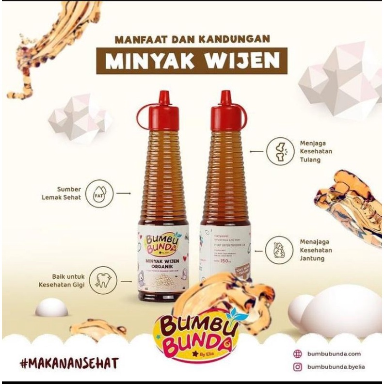 

BUMBU BUNDA MINYAK WIJEN ORGANIK 150 ML
