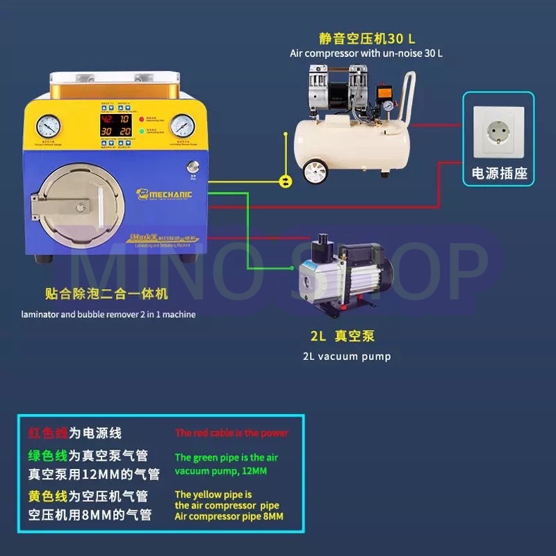 VACUUM LAMINATING DAN BUBBLE REMOVER LCD 2IN1 MECHANIC iMark X 10INCH