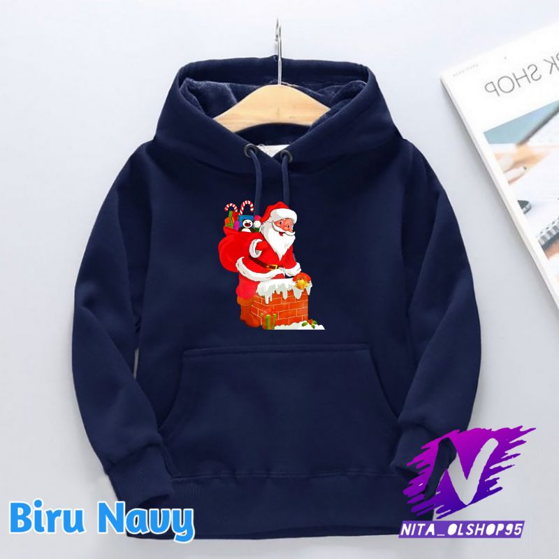 hoodie anak santa sweater anak natal tahun baru