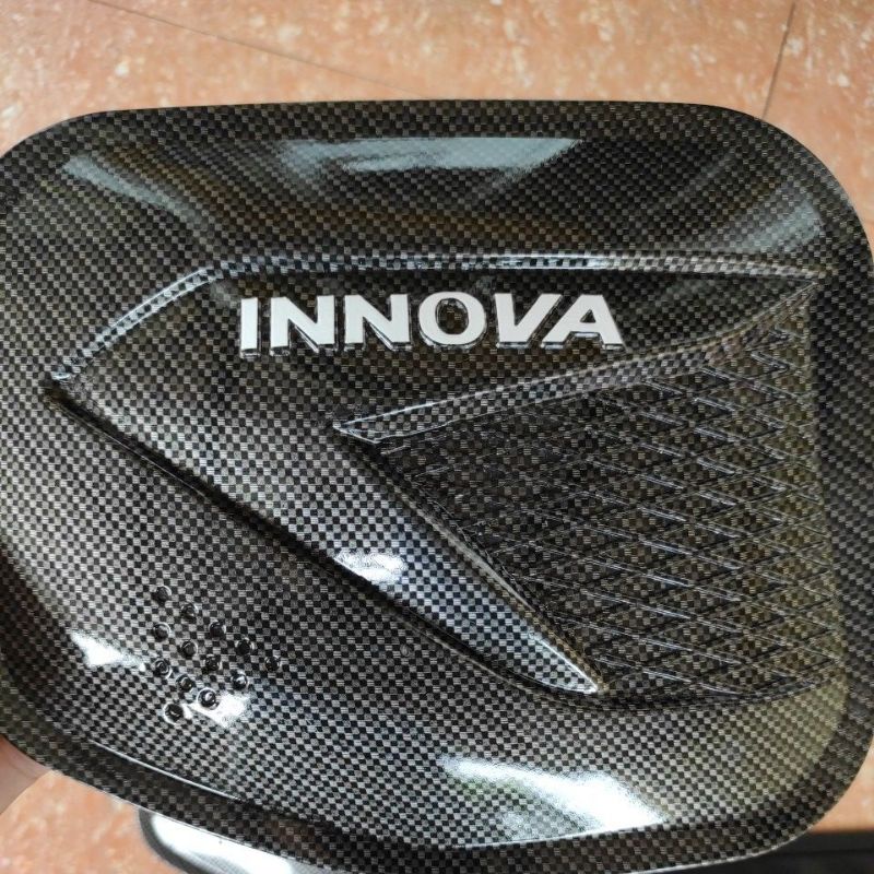 Tank cover tutup tangki BENSIN TOYOTA all new INOVA INNOVA REBORN 2016 sd 2023 ribon venturer 2022 2021 2020 2019 2018 2017  zenix hitam doff chrome crome carbon