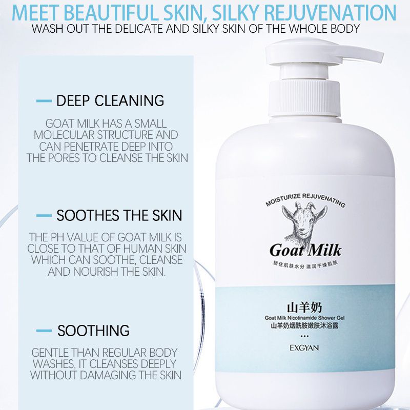 sabun susu Niacinamide sabun mandi pemutih badan scrub badan mencerahkan  800ml mencerahkan kulit badan moist kulit kering pemutih ketiak/memutihkan selangkangan hitam/pemutih lutut hitam/pemutih leher/pemutih lutut dan siku pemutih kulit seluruh tubuh