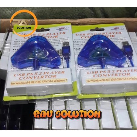 Converter  stik ps2 ke pc ps3 usb/ konverter biru usb STIK PS2 KE PS3  - RAV SOLUTION