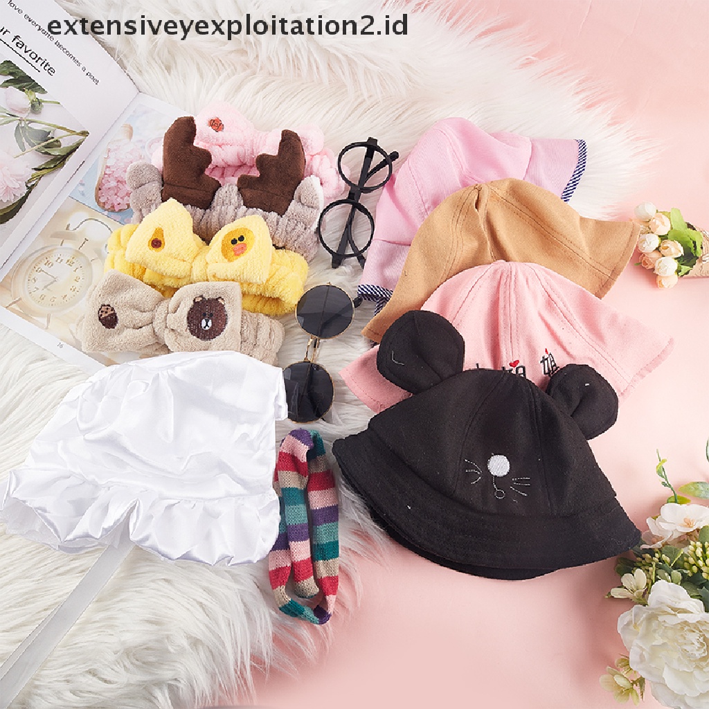 1 Pc Headband Kacamata Bahan Plush Ukuran 20-30cm Untuk Boneka Bebek 30cm