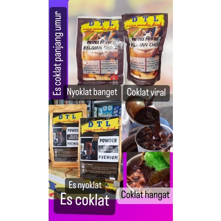 Es coklat panjang umur coklat viral nyoklat banget Bubuk minuman Belgian choco DTL