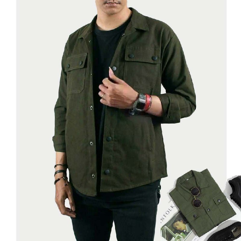 Jaket Semi Parka Pria Canvas Keren Terbaru Jacket Jeket Distro Cowok Polos Pria