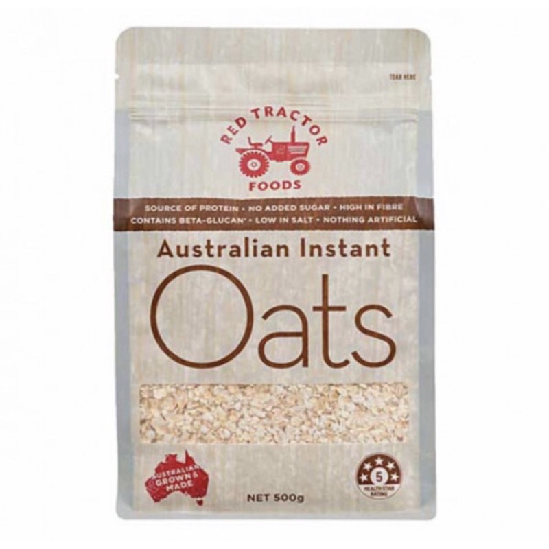 

Red Tractor Australian Instant Oats 500gr / Red / Tractor / Organic / Australian / Instant / Oats / Creamy / Style / 500gr