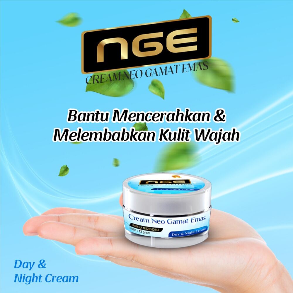 CREAM NGE Neo gamat emas Cream Herbal Wajah 12 g bagus untuk Sebagai antioksidan &amp; anti kanker kulit Berperan baik dalam Meremajakan kulit. Sebagai nutrisi untuk kulit Menjadikan kulit wajah sehat, halus, segar, awet muda &amp; alami. Mengaktifkan pertumbuhan