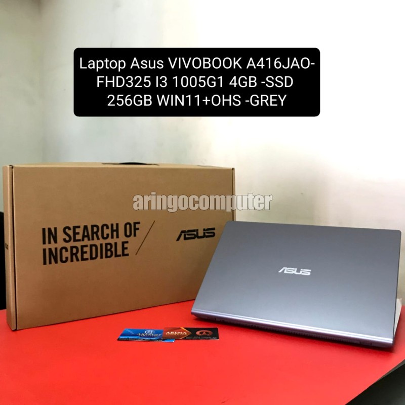 Laptop Asus VIVOBOOK A416JAO-FHD325 I3 1005G1 4GB -SSD 256GB WIN11+OHS -GREY